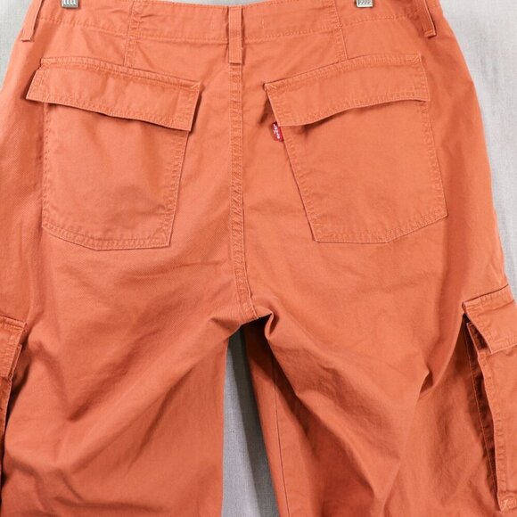 Levi’s Women’s '94 Baggy Cargo Jeans 32 x 28.5 Orange Utility Streetwear - Picture 6 of 13